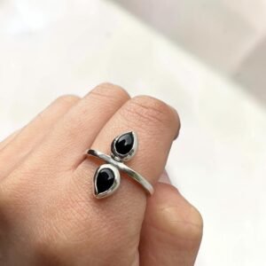 ANILLO DUAL GOTA ÓNIX